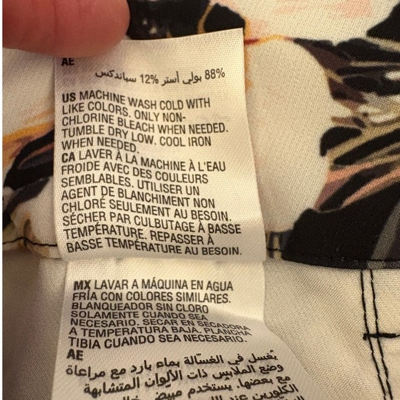 INC International Concepts Floral Wide Leg High Waist Cropped Pants 2 Artsy Boho - Picture 10 of 10